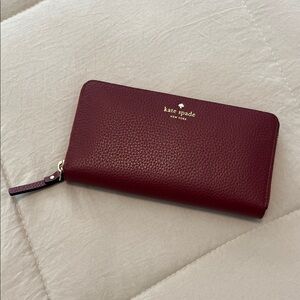 Kate Spade Burgundy Leather Wallet